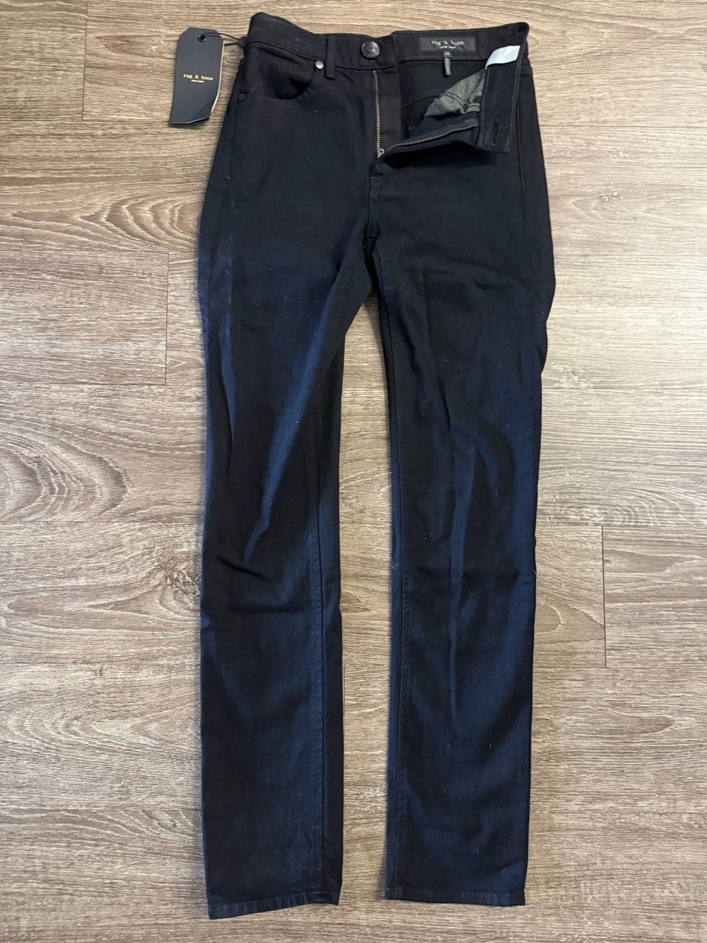 Rag & Bone Black Slim Straight Jeans